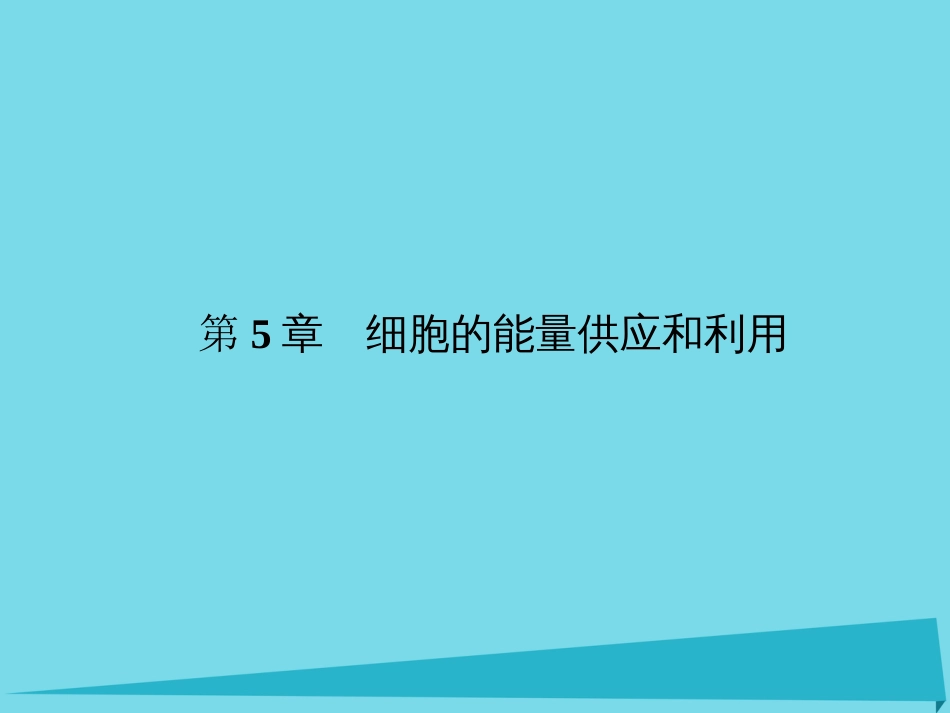 届高考高考生物一轮复习 第五章 细胞的能量供应和利用（第九课时）第1节 降低化学反应活化能的酶课件 新人教版必修_第1页