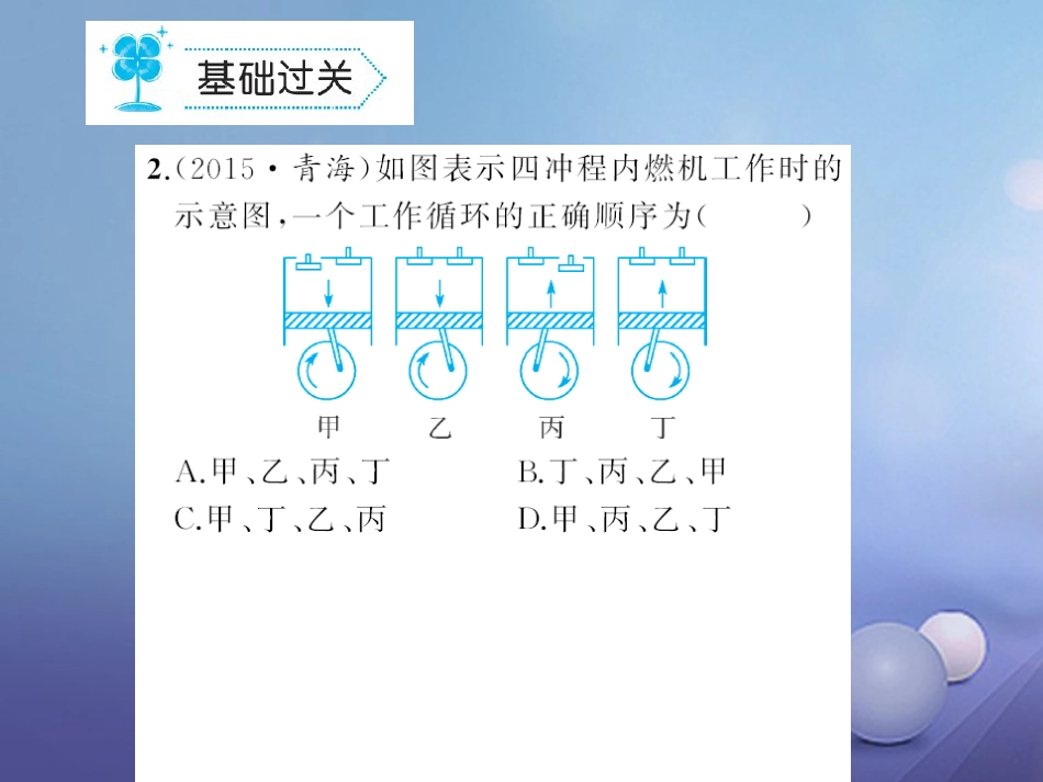 九级物理全册 4 内能的利用章末检测卷课件 （新版）新人教版_第3页