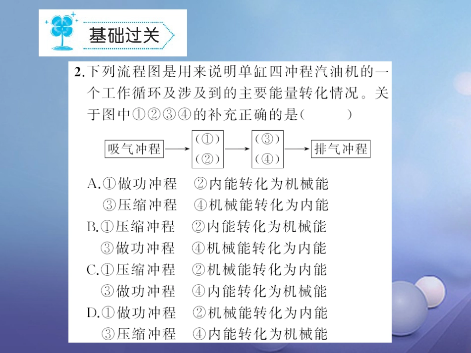 九级物理全册 4. 热机习题课件 （新版）新人教版_第3页