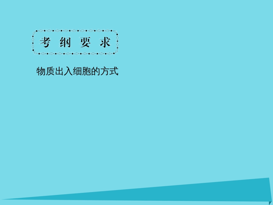 届高考高考生物一轮复习 第四章 细胞的物质输入和输出（第八课时）第2、3节 生物膜的流动镶嵌模型、物质跨膜运输的方式课件 新人教版必修_第2页