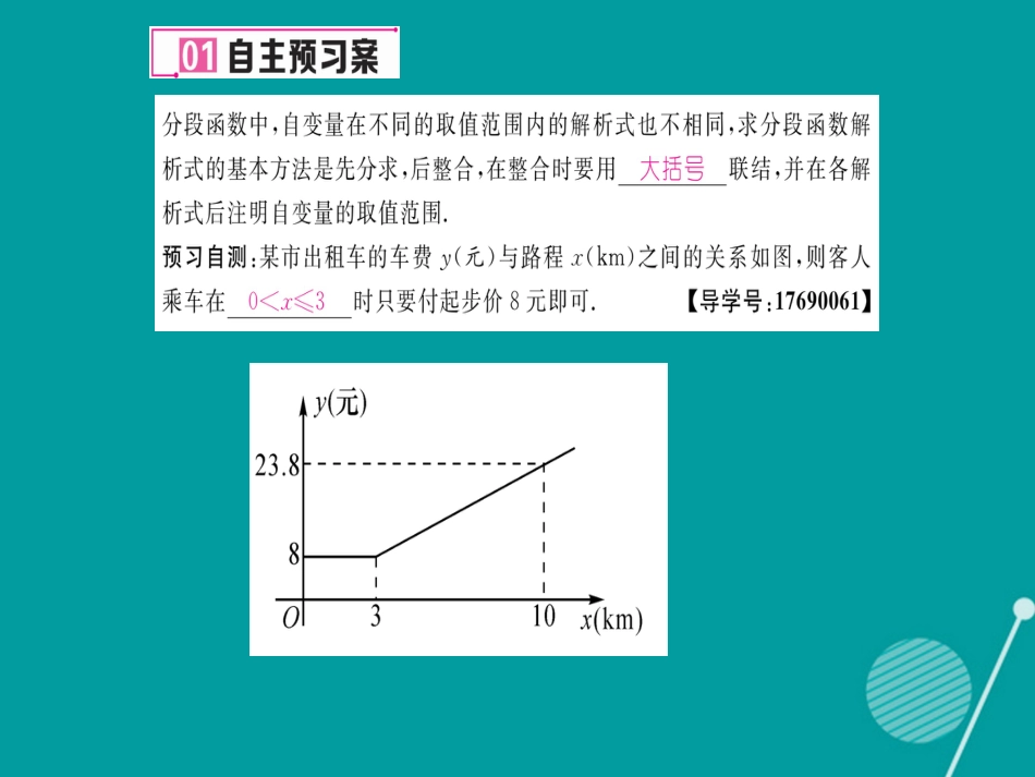 八年级数学上册 12.2 分段函数（第4课时）课件 （新版）沪科版_第2页