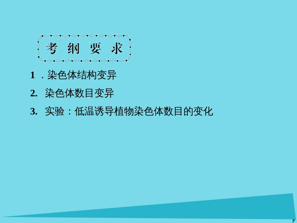 届高考高考生物一轮复习 第五章 基因突变及其他变异（第二十五课时）第2节 染色体变异课件 新人教版必修_第2页
