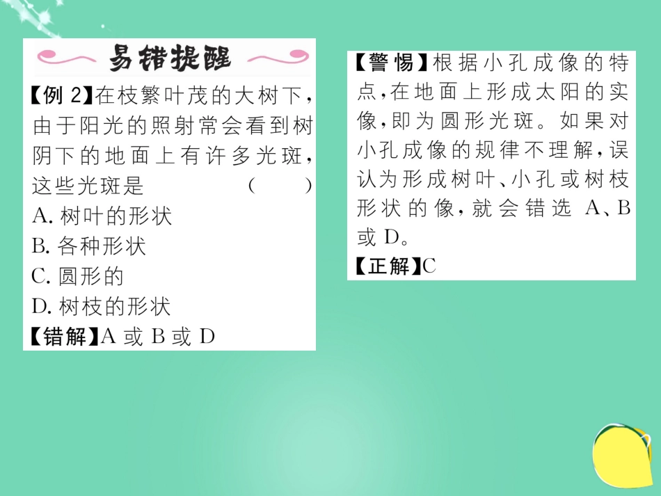 八年级物理上册 4.1 光的直线传播作业课件 （新版）新人教版_第3页