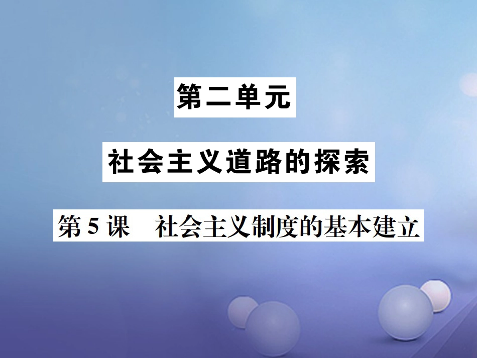 八年级历史下册 第5课 社会主义制度的基本建立课件 岳麓版_第1页