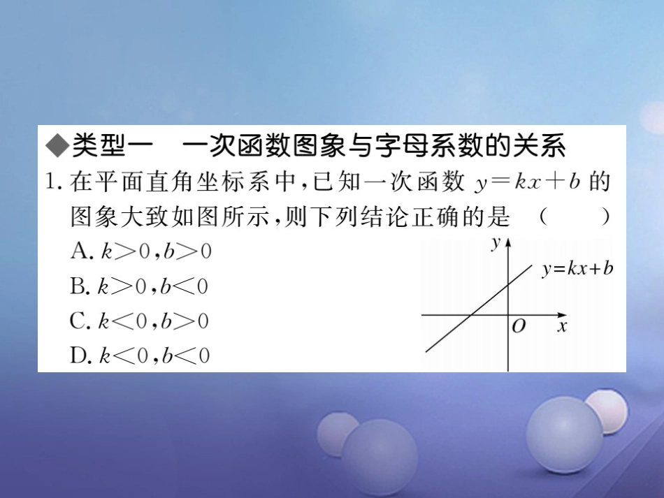 八级数学上册 解题技巧专题 一次函数的图象信息题课件 （新版）北师大版_第1页