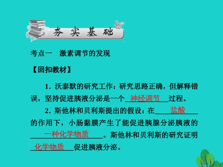 届高考高考生物一轮复习 第二章 动物和人体生命活动的调节（第三十三课时）第2、3节通过激素的调节、神经调节与体液调节的关系 实验建立血糖调节的模型（模拟尿糖的检测）课件 新人教版必修_第3页