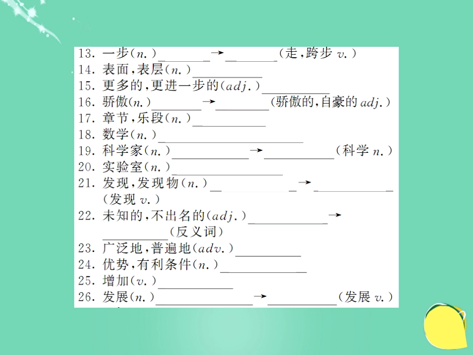 九年级英语下册 Unit 2 Great people（第9课时）课件 （新版）牛津版_第3页