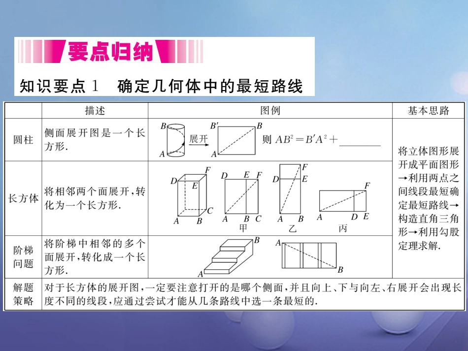 八级数学上册 .3 勾股定理的应用（小册子）课件 （新版）北师大版_第1页