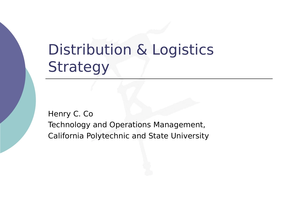06aDistributionStrategy分销与物流战略_第1页