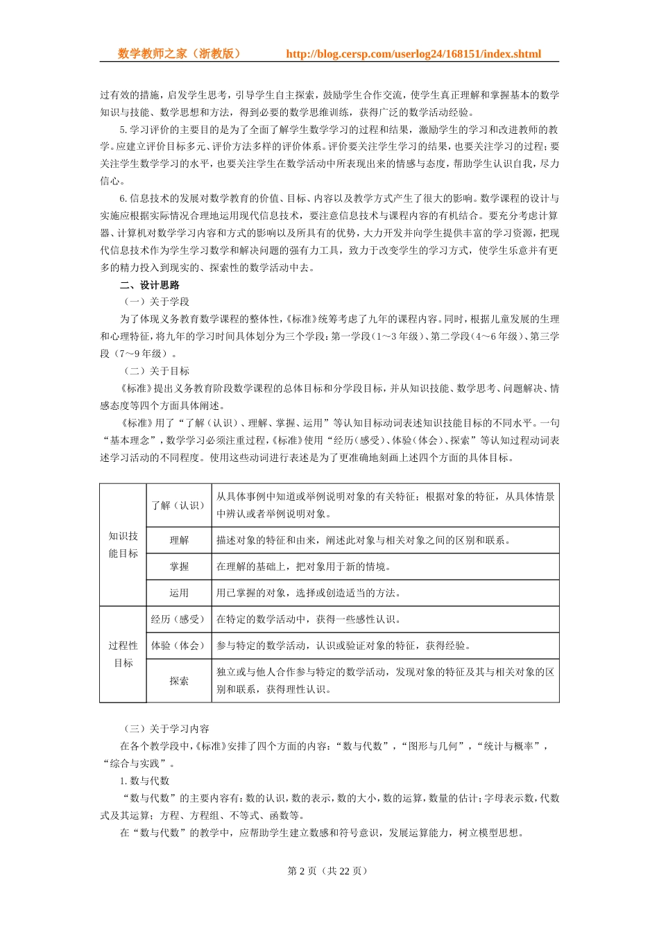 全日制义务教育数学课程标准（修改稿）[共22页]_第2页