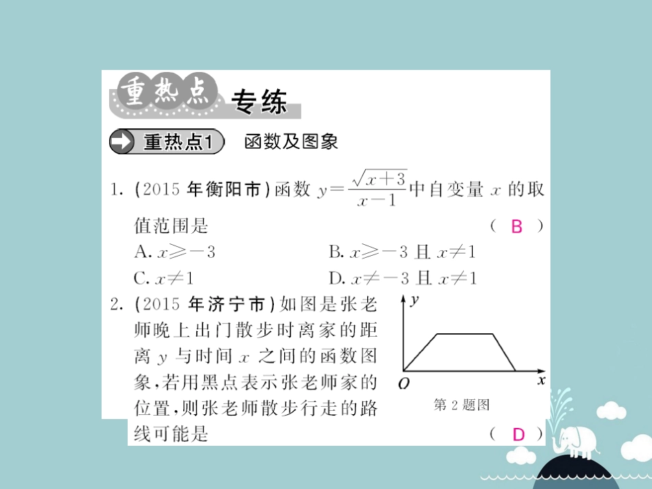 八年级数学上册 第12章 一次函数小结与重点专练课件 （新版）沪科版_第3页