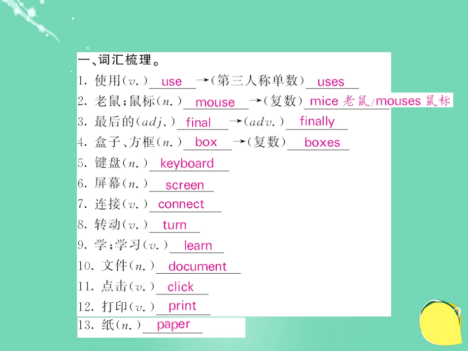 七年级英语上册 Module 7 Computers基础梳理课件 （新版）外研版_第2页