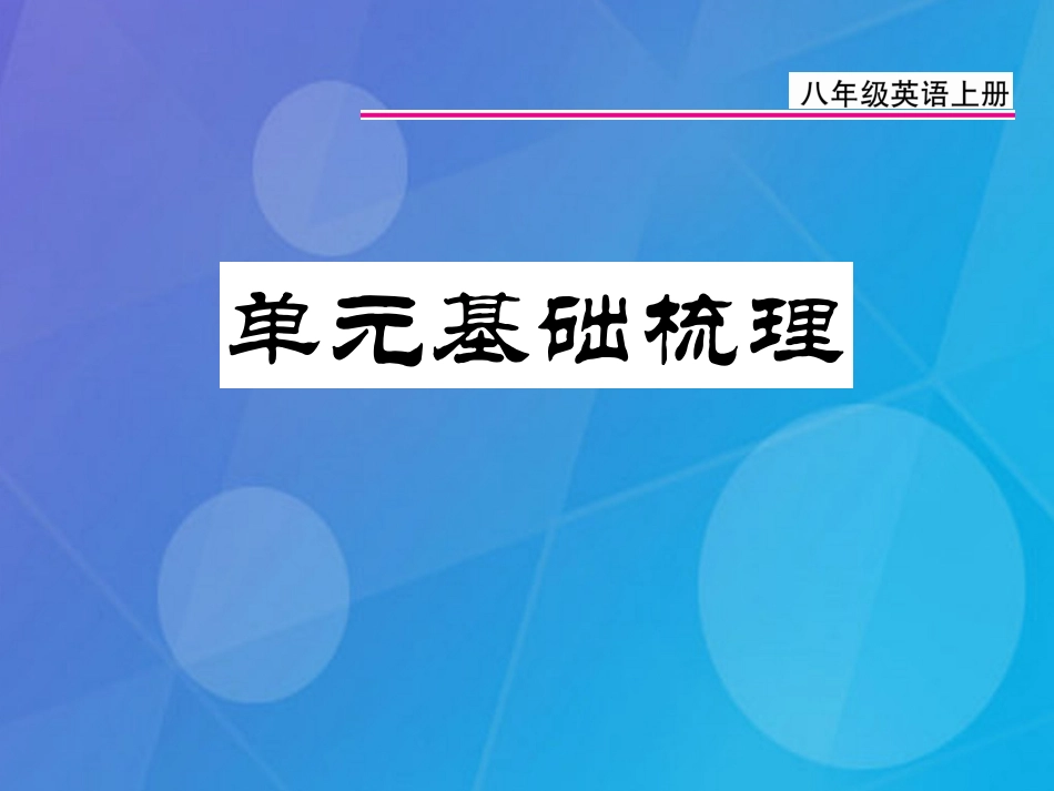 八年级英语上册 Unit 3 I’m more outgoing than my sister基础梳理课件 （新版）人教新目标版_第1页