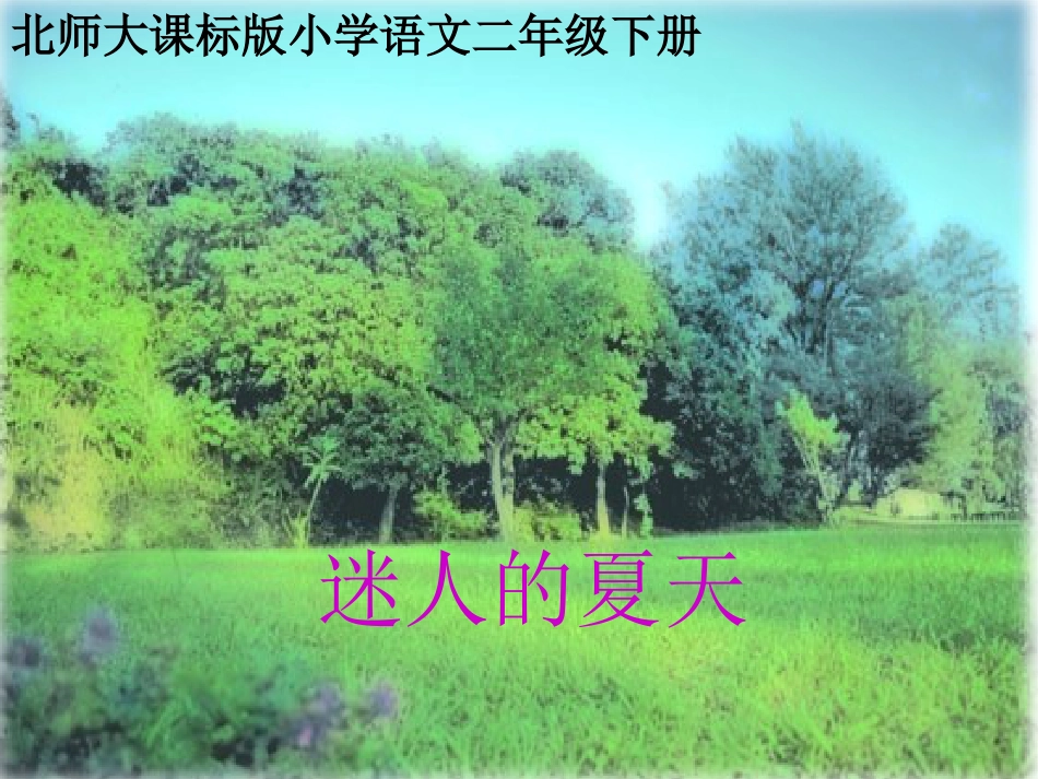 【北师大】二年级下册《迷人的夏天》教学课件[共21页]_第1页