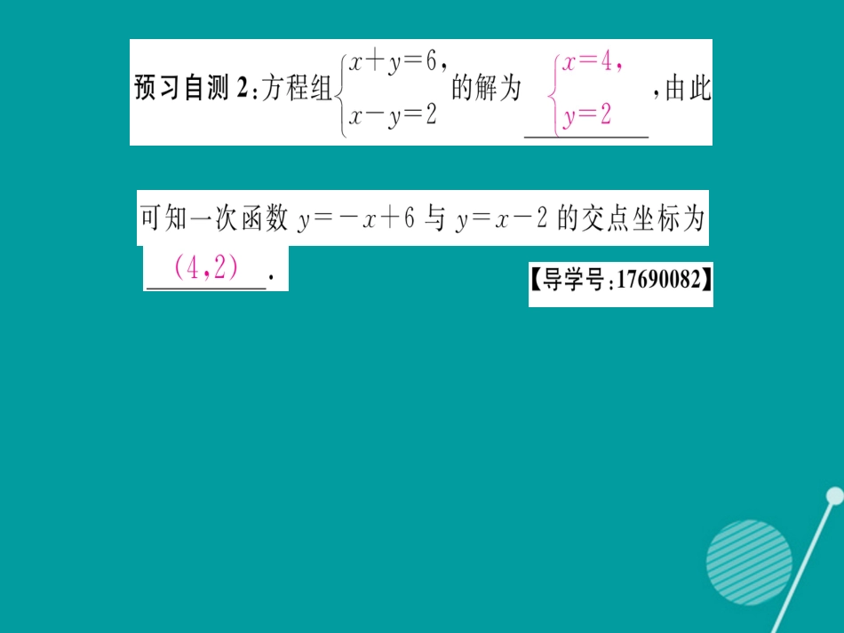 八年级数学上册 12.3 一次函数与二元一次方程课件 （新版）沪科版_第3页