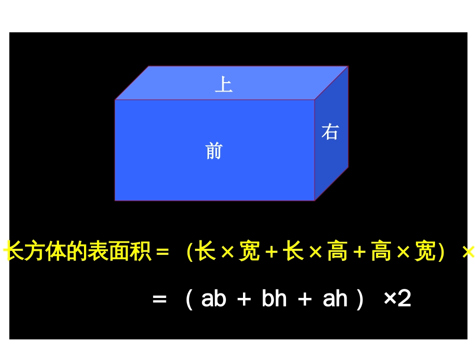 人教版五年数学下册（长方体和正方体的表面积）_第2页