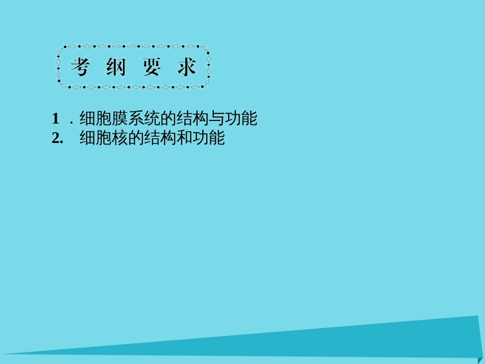 届高考高考生物一轮复习 第三章 细胞的基本结构（第六课时）第3节 细胞的生物膜系统、细胞核系统的控制中心课件 新人教版必修_第2页