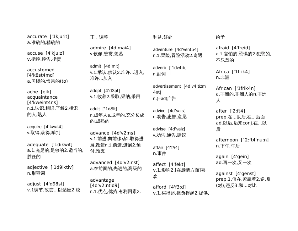 专升本英语单词表[共107页]_第1页