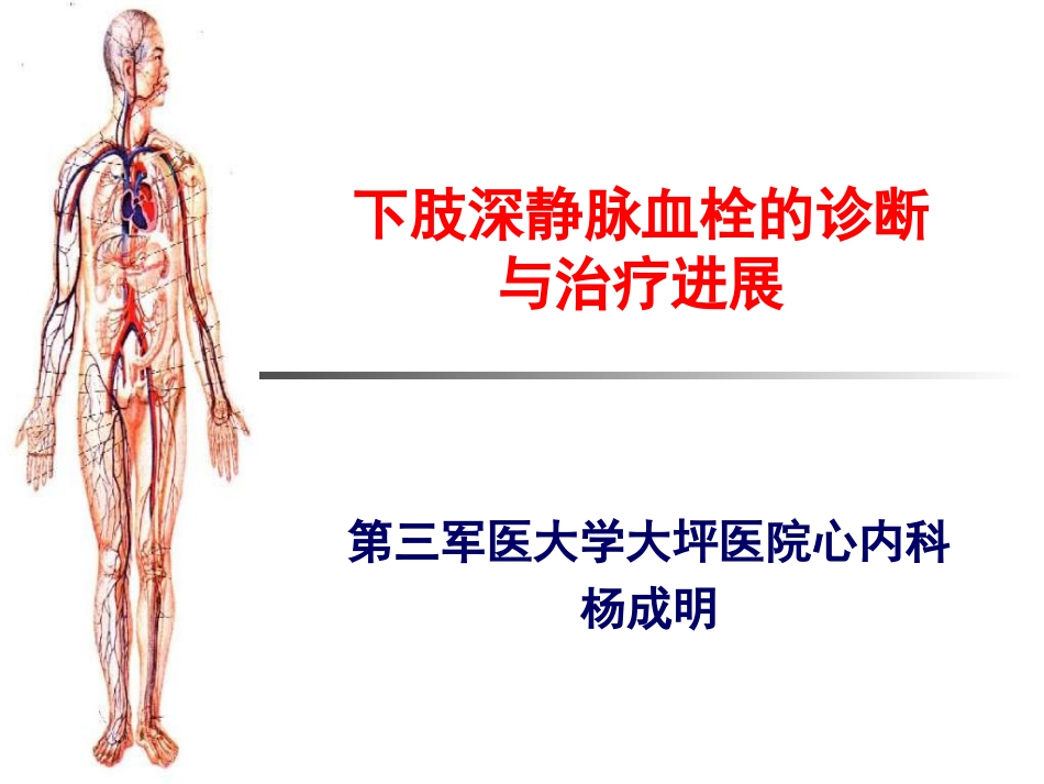 下肢深静脉血栓的诊断与治疗进展[共52页]_第1页