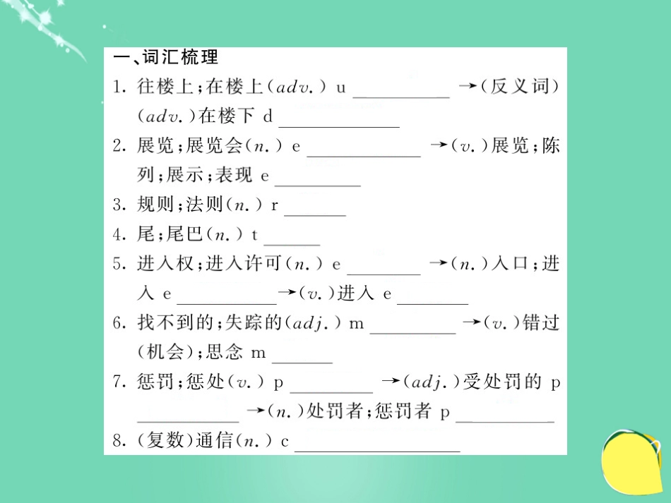 九年级英语上册 Module 5 Museums基础梳理课件 （新版）外研版_第2页