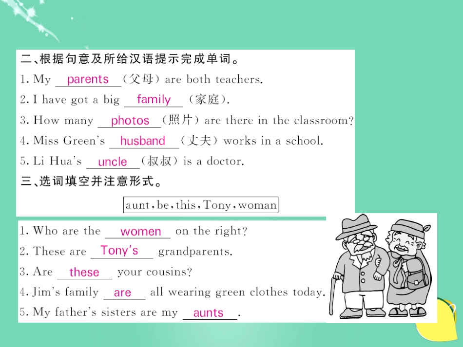 七年级英语上册 Module 2 My family Unit 1 Is this your mum（第1课时）课件 （新版）外研版_第3页