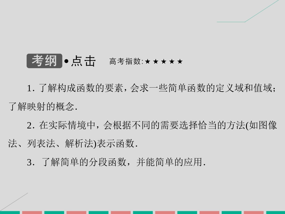 届高考数学大一轮复习 第二章 基本初等函数、导数及其应用 第1课时 函数及其表示课件 理 北师大版_第3页
