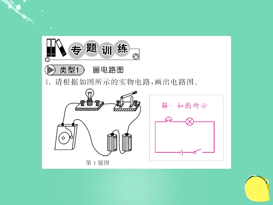 九年级物理全册 第15章 电流和电路 专题四 画电路图 连实物图课件 （新版）新人教版_第3页