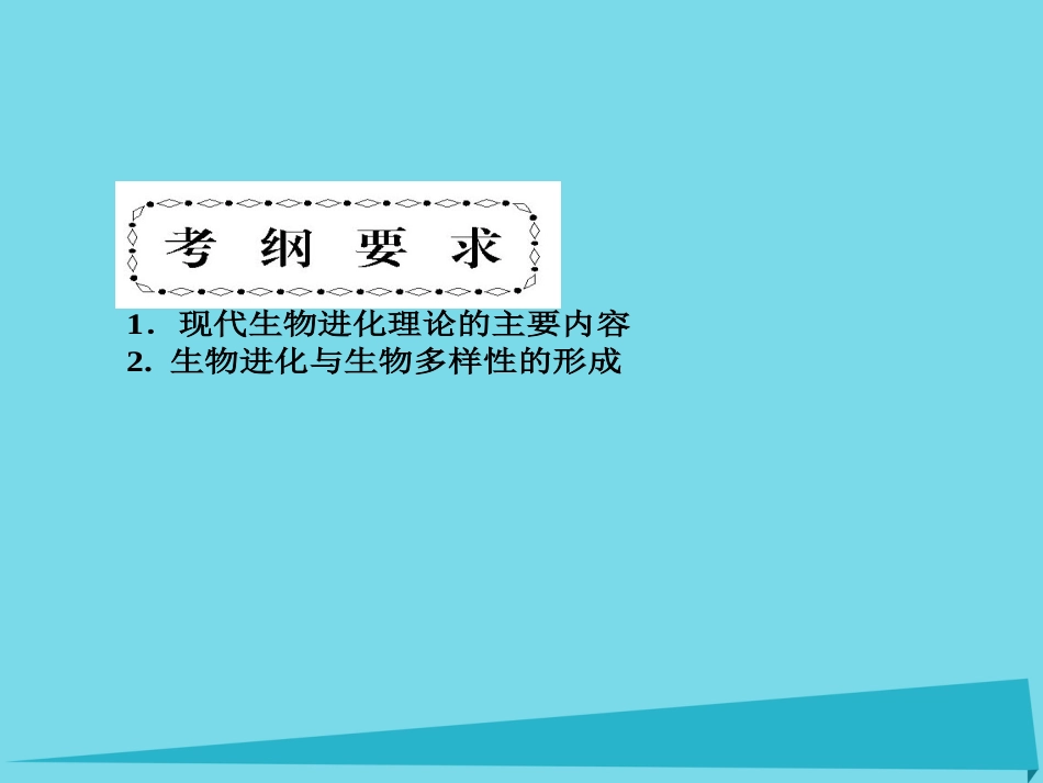 届高考高考生物一轮复习 第七章 现代生物进化理论（第二十九课时）第1、2节 现代生物进化理论的由来、现代生物进化理论的主要内容课件 新人教版必修_第3页