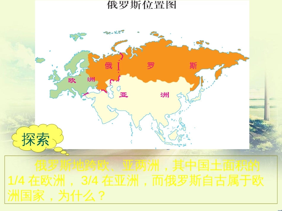 中图版八年级地理下册《第七章认识国家第五节俄罗斯》精品PPT课件7_第2页