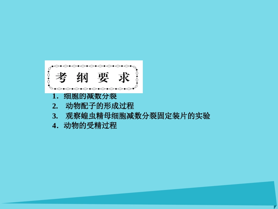 届高考高考生物一轮复习 第二章 基因和染色体的关系（第十八课时）第1节 减数分裂和受精作用课件 新人教版必修_第2页