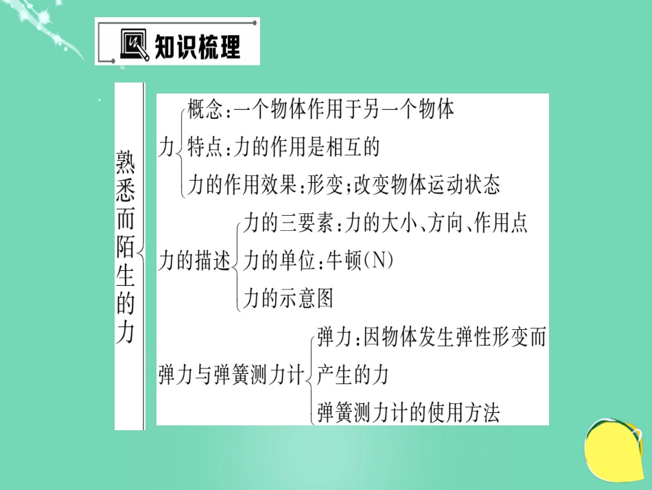 八年级物理全册 第6章 熟悉而陌生的力复习与训练课件 （新版）沪科版_第2页