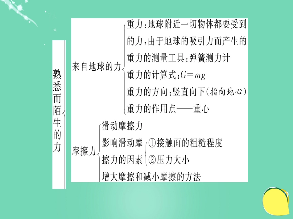 八年级物理全册 第6章 熟悉而陌生的力复习与训练课件 （新版）沪科版_第3页