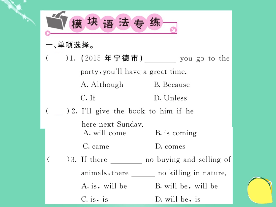 九年级英语上册 Module 6 Problems语法精讲专练课件 （新版）外研版_第2页