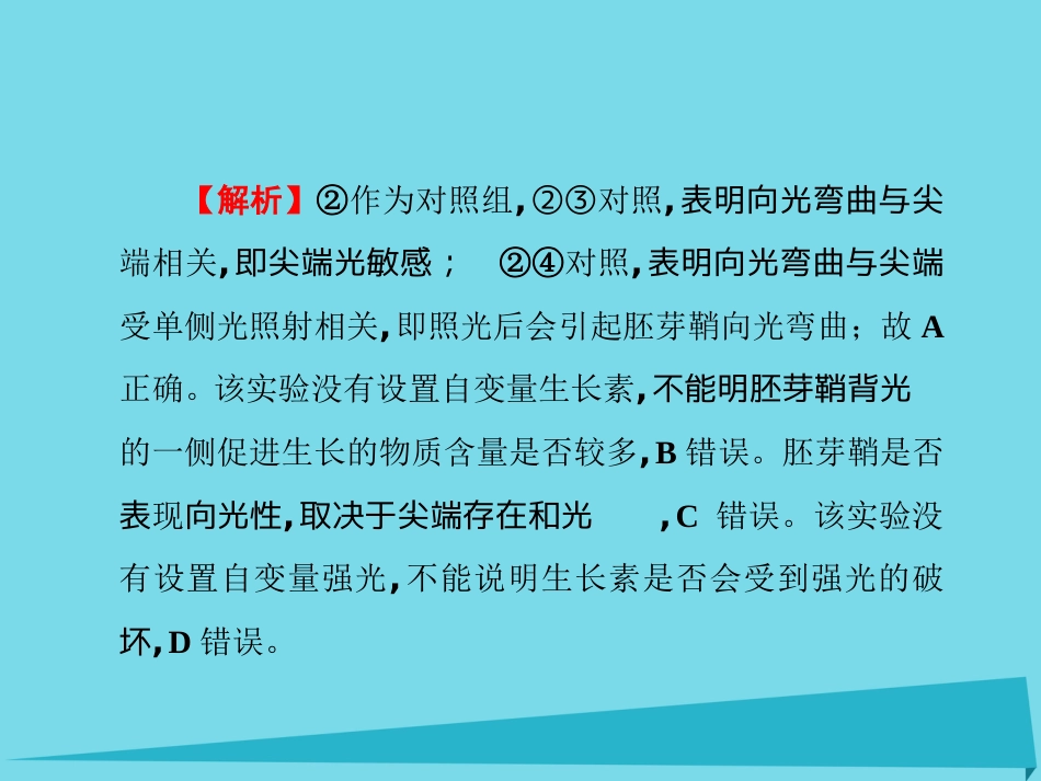 届高考高考生物一轮复习 单元同步测试卷（十五）植物的激素调节课件 新人教版必修_第3页