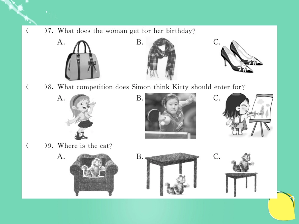 九年级英语下册 期末综合测试卷课件 (新版)牛津版_第3页