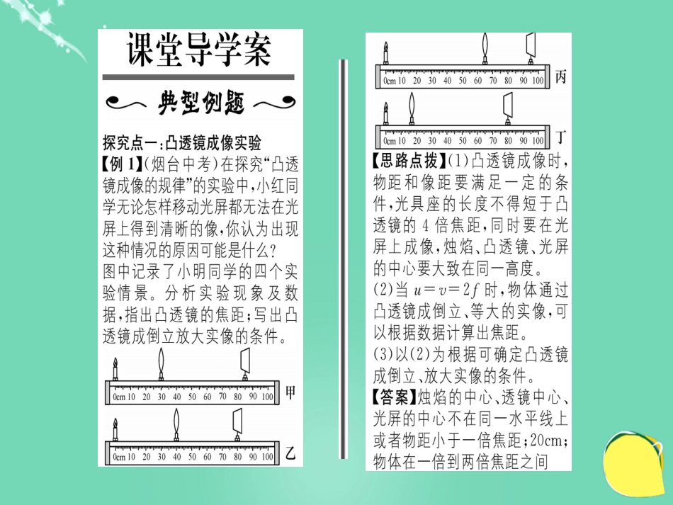 八年级物理全册 第4章 多彩的光 第5节 科学探究 凸透镜成像 第2课时 凸透镜成像课件 （新版）沪科版_第2页