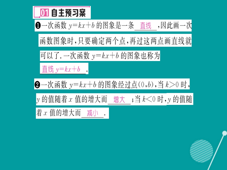 八年级数学上册 4.3 一次函数的图象与性质（第2课时）课件 （新版）北师大版_第2页