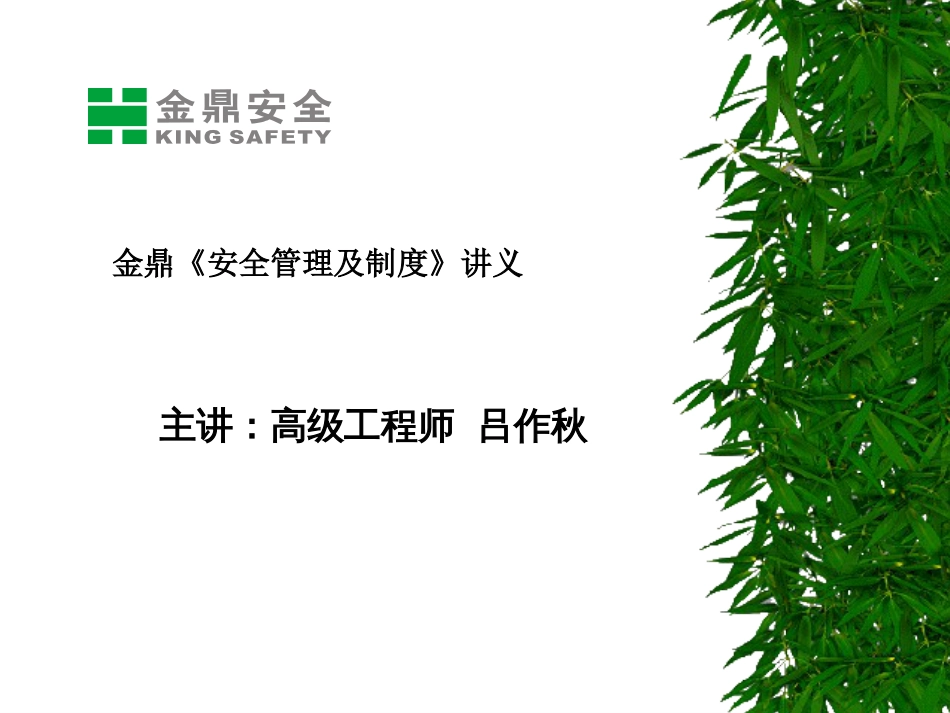 安全管理及制度规范ppt 30页_第1页