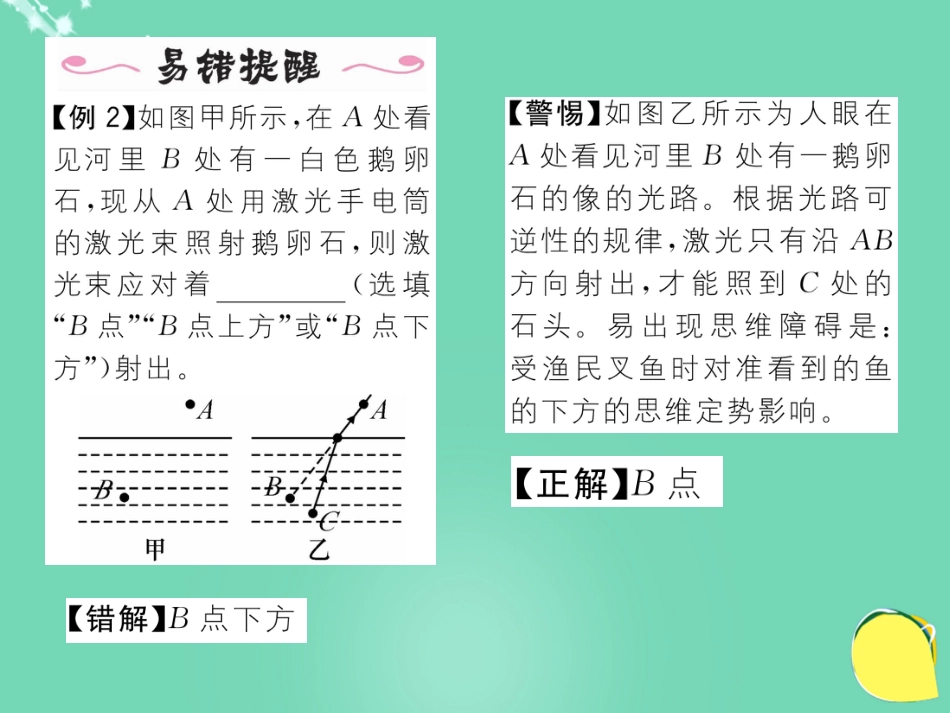 八年级物理上册 4.4.2 折射规律的应用作业课件 （新版）新人教版_第3页