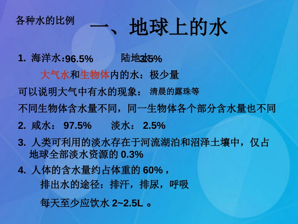 七年级科学下册 第一章《水》复习课件2 （新版）华东师大版_第3页