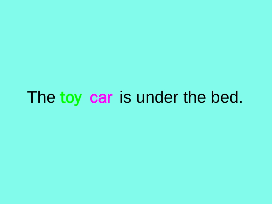 外研版一年级起点小学一年级英语下册Thetoycarisunderthebed.[文字可编辑]_第1页