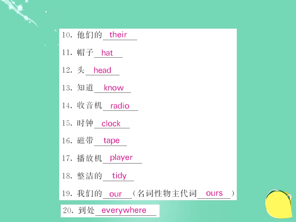 七年级英语上册 Unit 4 Where is my schoolbag（第5课时）课件 （新版）人教新目标版_第3页