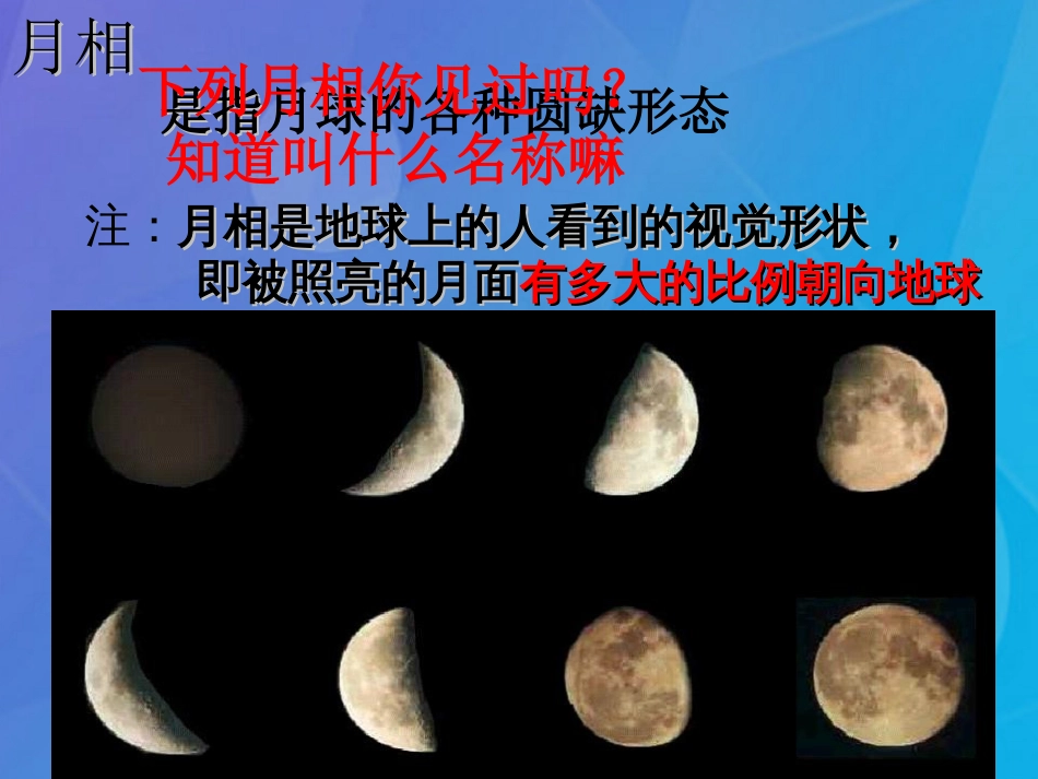 七年级科学下册 4.4《月相》课件5 浙教版_第2页