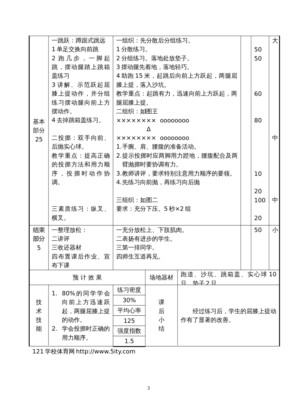 四年级体育课教案2_第3页