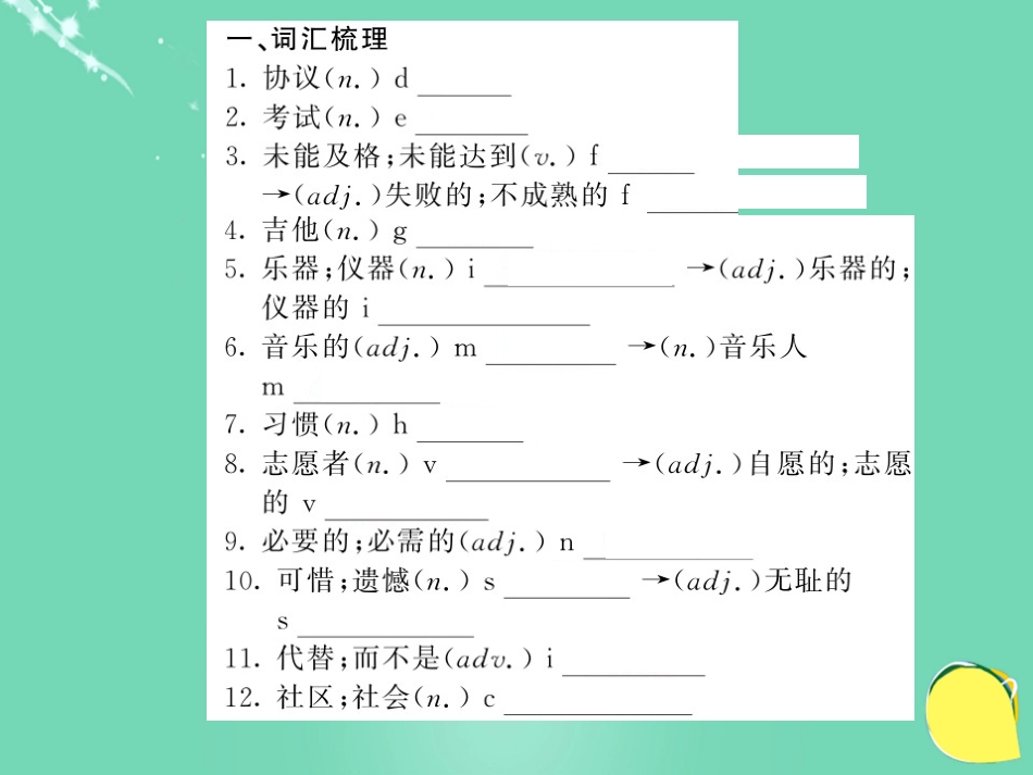 九年级英语上册 Module 6 Problems基础梳理课件 （新版）外研版_第2页