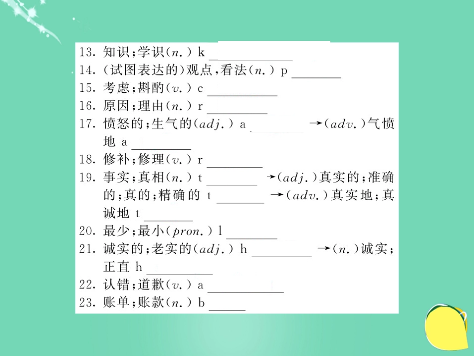 九年级英语上册 Module 6 Problems基础梳理课件 （新版）外研版_第3页