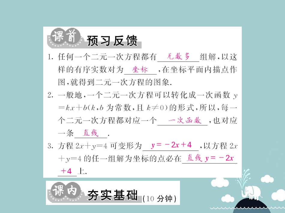 八年级数学上册 12.3 一次函数与二元一次方程的关系（第1课时）课件 （新版）沪科版_第2页