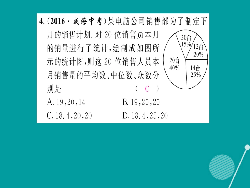 八年级数学上册 第六章 数据的分析重难点突破课件 （新版）北师大版_第3页