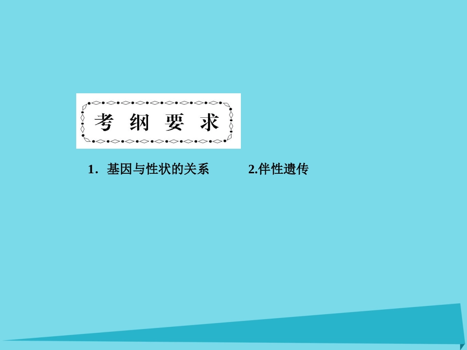 届高考高考生物一轮复习 第二章 基因和染色体的关系（第十九课时）第2、3节 基因在染色体上、伴性遗传课件 新人教版必修_第2页