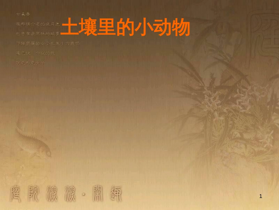 七年级生物下册 第五单元 第13章 土壤的生物 第1节 土壤里的小动物课件2 （新版）苏科版_第1页